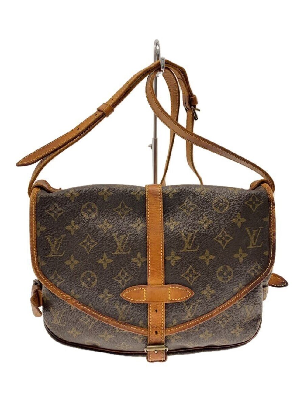 LOUIS VUITTON Saumur Canvas Brown All over
